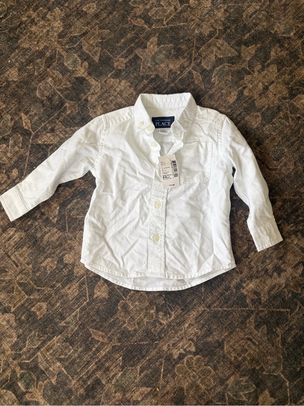 The Children's Place White Long Sleeve Button-Down Shirt